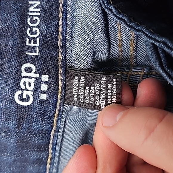 GAP dark wash size 10 jeggings - Picture 6 of 7